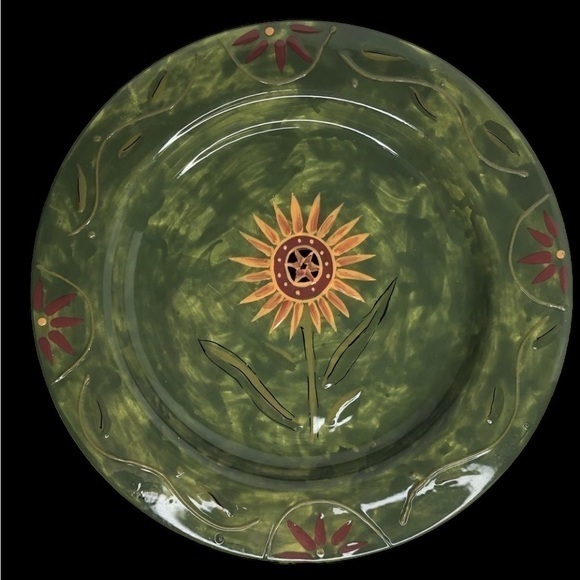 Certified International Susan Winget Green 11 7/16” SAVANNAH Dinner Plate EUC - Picture 1 of 7